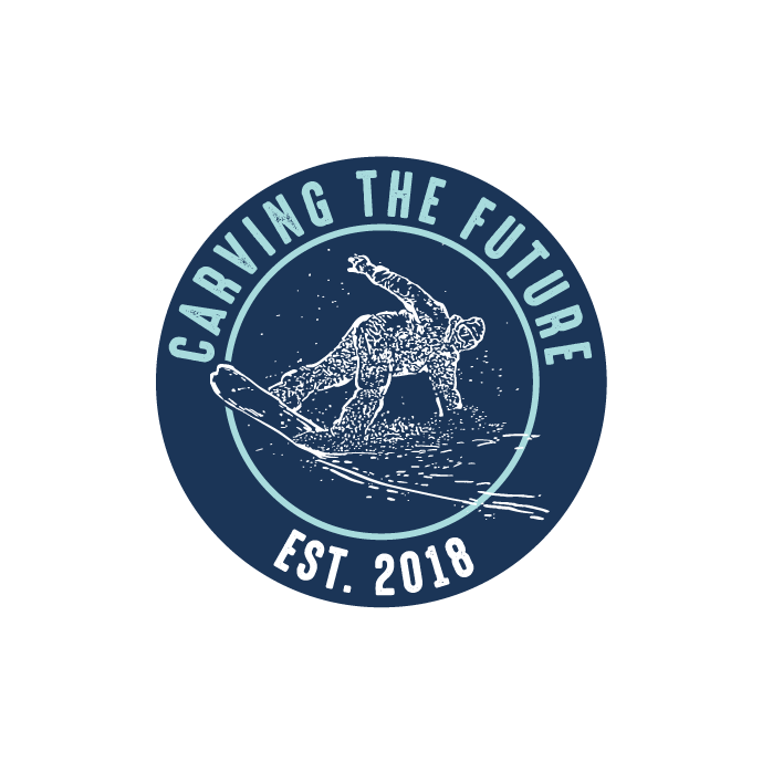 Carving the Future Est. 2018 round icon logo design 