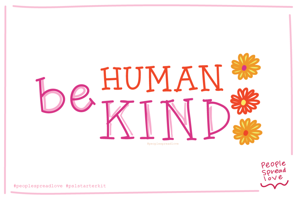 "Be Human Kind" postcard