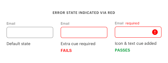 Error state indicated by red color image