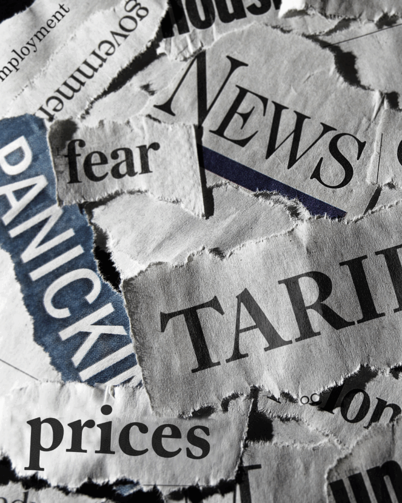 Image of various newspaper headlines that are fear or panic-inducing